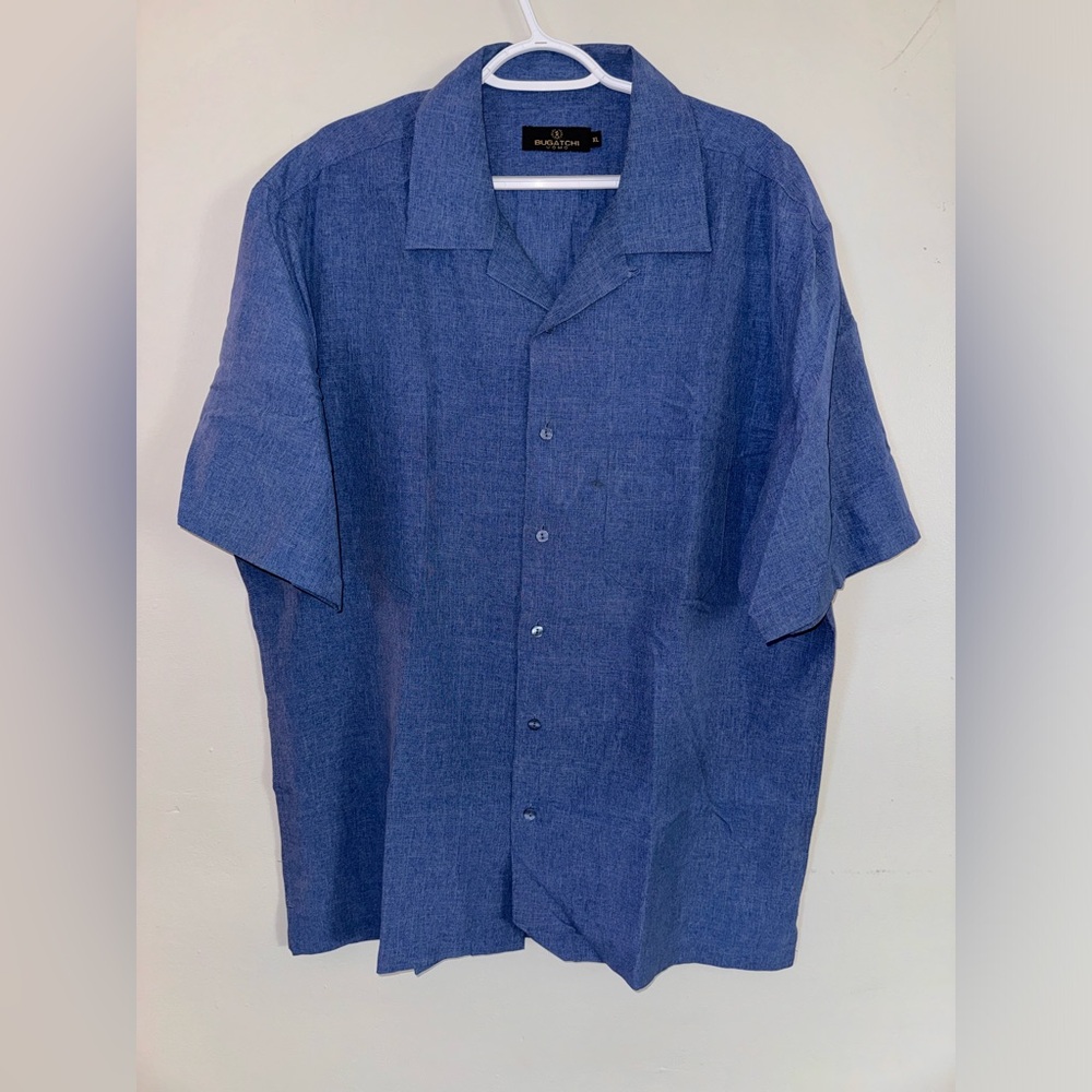 Vintage 90’s Bugatchi Blue Pastel Shirt